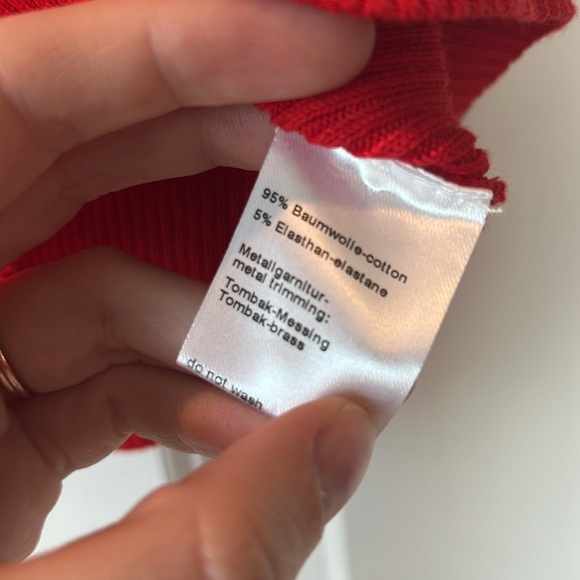 AKRIS punto Ribbed Cotton Knit Short Sleeve Top - Picture 3 of 4